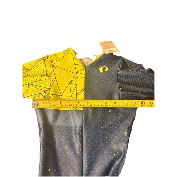 Pearl Izumi Men's Geometric Cycling Jersey in Navy and Neon - Picture 8 of 11